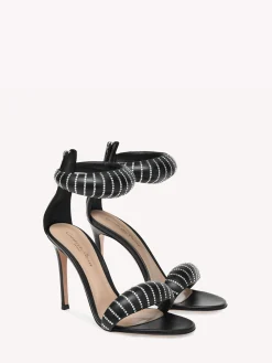 Sandals|Bijoux-Gianvito Rossi BIJOUX CRYSTAL BLACK LEATHER