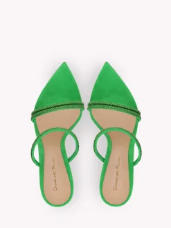 Mules-Gianvito Rossi CANNES GREEN SUEDE