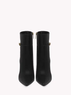 Booties-Gianvito Rossi CARREY BOOTIE 85 BLACK LEATHER