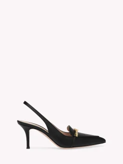 Pumps-Gianvito Rossi CARREY SLING 70 BLACK LEATHER