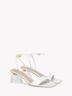 Sandals-Gianvito Rossi COSMIC SANDAL WHITE LEATHER