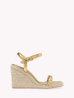Sandals-Gianvito Rossi CRUZ WEDGE MEKONG GOLD