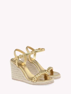 Sandals-Gianvito Rossi CRUZ WEDGE MEKONG GOLD