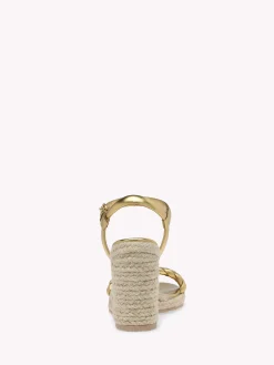 Sandals-Gianvito Rossi CRUZ WEDGE MEKONG GOLD