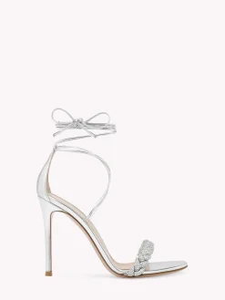 Sandals-Gianvito Rossi CRYSTAL LEOMI SILVER