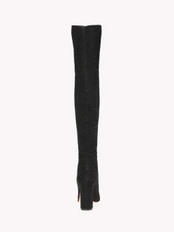 Boots-Gianvito Rossi CRYSTAL PIPER BOOT BLACK SUEDE