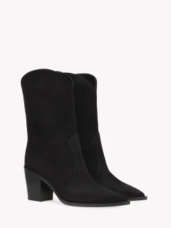 Booties-Gianvito Rossi DENVER BLACK SUEDE