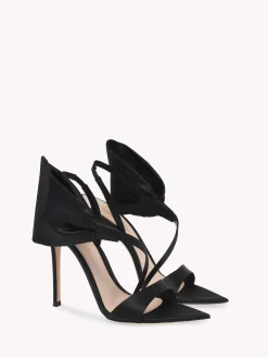 Sandals-Gianvito Rossi DOSITEA BLACK SATIN