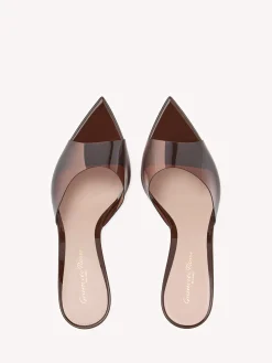 Mules|Plexi-Gianvito Rossi ELLE 85 BROWN