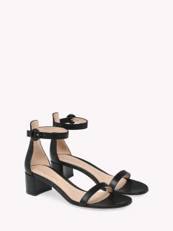 Sandals-Gianvito Rossi GAETA 45 BLACK LEATHER