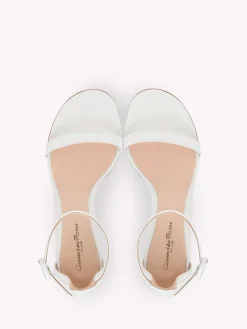Sandals-Gianvito Rossi GAETA 45 WHITE LEATHER