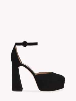 Pumps-Gianvito Rossi HOLLY D'ORSAY BLACK SUEDE