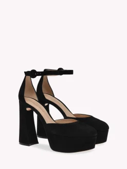 Pumps-Gianvito Rossi HOLLY D'ORSAY BLACK SUEDE