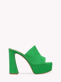 Mules-Gianvito Rossi HOLLY MULE GREEN SUEDE