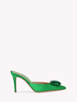 Mules-Gianvito Rossi JAIPUR MULE 85 GREEN SATIN