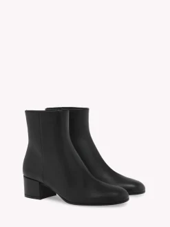 Booties-Gianvito Rossi JOELLE 45 BLACK LEATHER