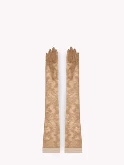 Accessories-Gianvito Rossi LACE GLOVES PINK