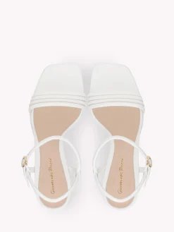 Sandals-Gianvito Rossi LENA WHITE LEATHER