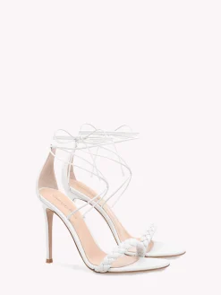 Sandals-Gianvito Rossi LEOMI WHITE LEATHER