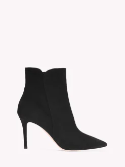 Booties-Gianvito Rossi LEVY 85 BLACK SUEDE