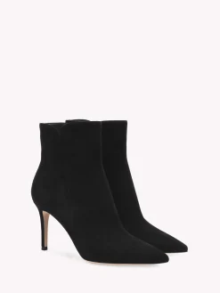 Booties-Gianvito Rossi LEVY 85 BLACK SUEDE