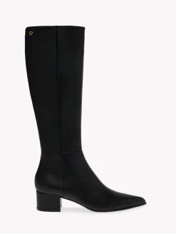 Booties-Gianvito Rossi LYELL BOOT 45 BLACK LEATHER