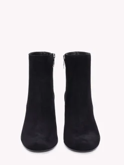 Booties-Gianvito Rossi MARGAUX MID BOOTIE BLACK SUEDE