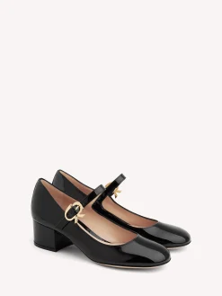 Pumps-Gianvito Rossi MARY RIBBON BLACK PATENT