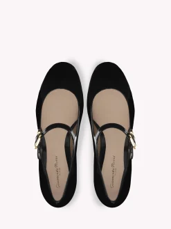 Flats-Gianvito Rossi MARY RIBBON 05 BLACK PATENT