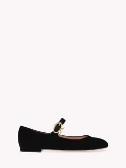 Flats-Gianvito Rossi MARY RIBBON 05 BLACK