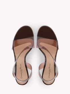 Sandals|Plexi-Gianvito Rossi METROPOLIS 70 BROWN
