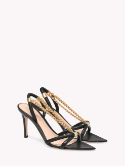 Sandals-Gianvito Rossi MINERVA BLACK LEATHER