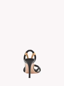 Sandals-Gianvito Rossi MINERVA BLACK LEATHER