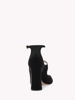 Sandals-Gianvito Rossi MISTY SANDAL BLACK SATIN