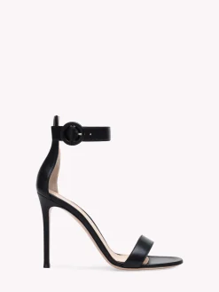 Sandals|Signatures-Gianvito Rossi PORTOFINO 105 BLACK LEATHER