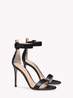 Sandals|Signatures-Gianvito Rossi PORTOFINO 105 BLACK LEATHER