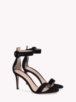 Sandals-Gianvito Rossi PORTOFINO 85 BLACK SUEDE