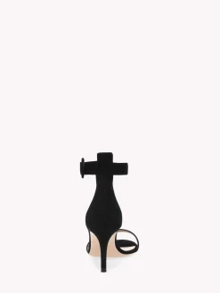 Sandals-Gianvito Rossi PORTOFINO 70 BLACK SUEDE