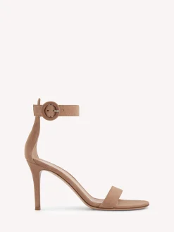 Sandals-Gianvito Rossi PORTOFINO 85 PRALINE PINK SUEDE