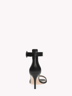 Sandals-Gianvito Rossi PORTOFINO 70 BLACK LEATHER