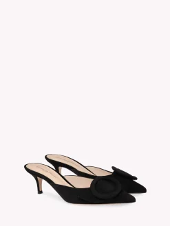Mules-Gianvito Rossi PORTOFINO MULE 55 BLACK SUEDE