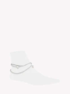 Boots-Gianvito Rossi RIBBON ANKLET SILVER