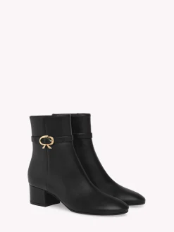 Booties|Ribbon-Gianvito Rossi RIBBON BOOTIE BLACK LEATHER