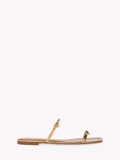 Flats-Gianvito Rossi RIBBON CRUISE GOLD