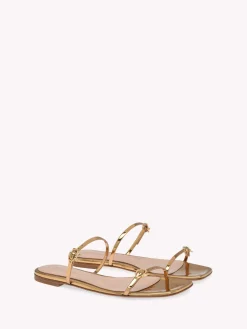 Flats-Gianvito Rossi RIBBON CRUISE GOLD