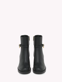 Booties-Gianvito Rossi RIBBON DUMONT BLACK LEATHER