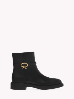 Booties-Gianvito Rossi RIBBON DUMONT 20 BLACK LEATHER