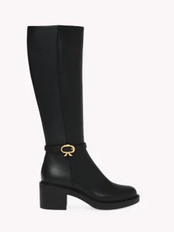 Boots-Gianvito Rossi RIBBON DUMONT BOOT BLACK LEATHER