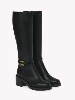 Boots-Gianvito Rossi RIBBON DUMONT BOOT BLACK LEATHER