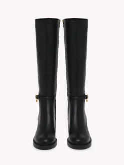 Boots-Gianvito Rossi RIBBON DUMONT BOOT BLACK LEATHER